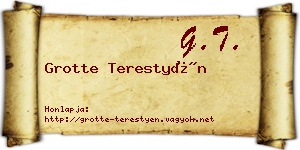 Grotte Terestyén névjegykártya